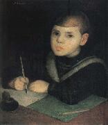 Diego Rivera The Child Writing the word china oil painting artist